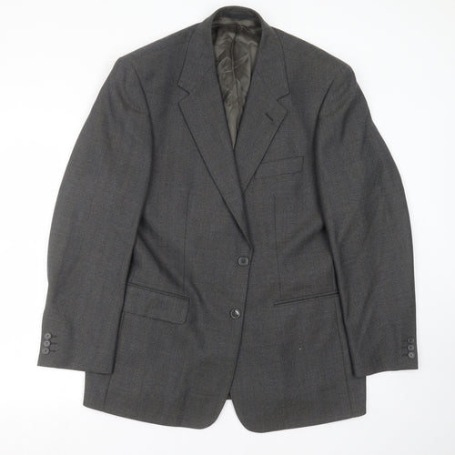 Wellington Mens Grey Striped  Jacket Suit Jacket Size 44