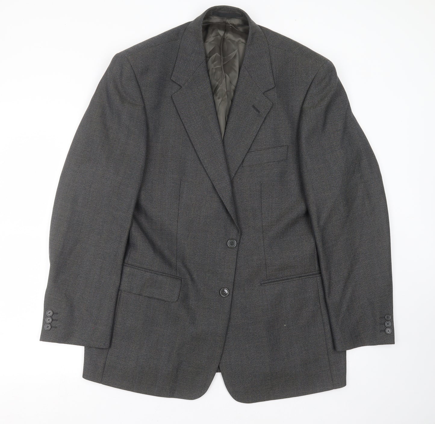 Wellington Mens Grey Striped  Jacket Suit Jacket Size 44
