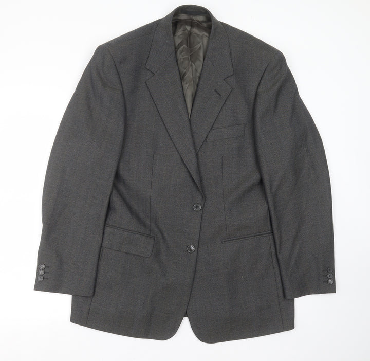 Wellington Mens Grey Striped  Jacket Suit Jacket Size 44