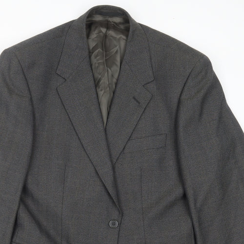 Wellington Mens Grey Striped  Jacket Suit Jacket Size 44
