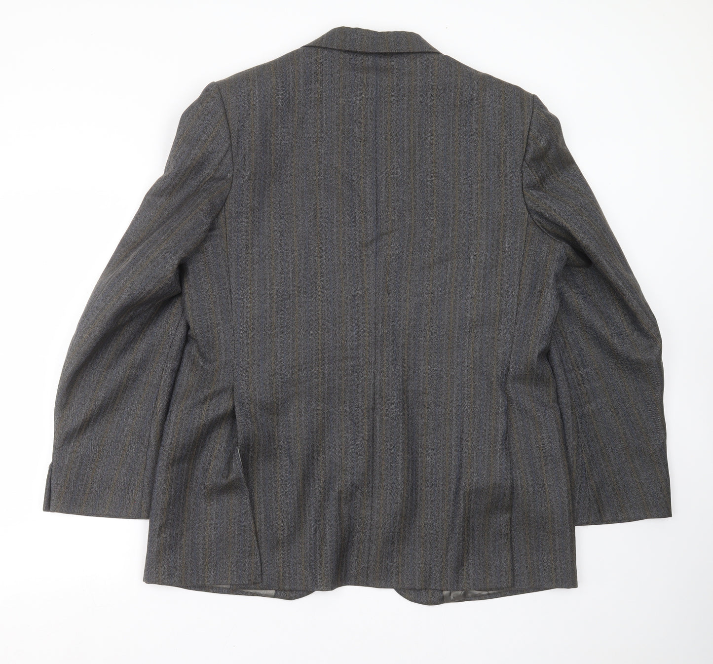 Preworn Mens Grey Striped  Jacket Suit Jacket Size 42