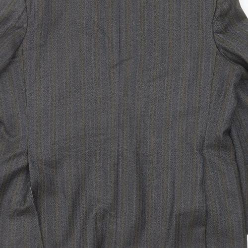 Preworn Mens Grey Striped  Jacket Suit Jacket Size 42
