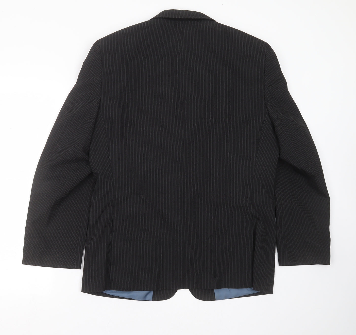 George Mens Black Striped  Jacket Suit Jacket Size 40