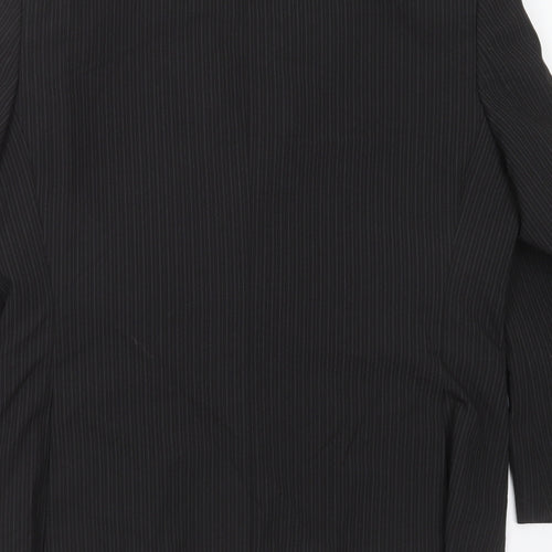 George Mens Black Striped  Jacket Suit Jacket Size 40