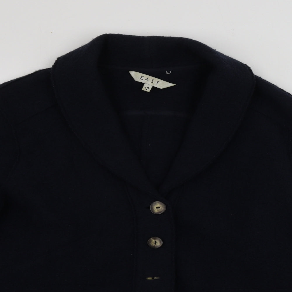 EAST Womens Blue   Jacket Coatigan Size 12