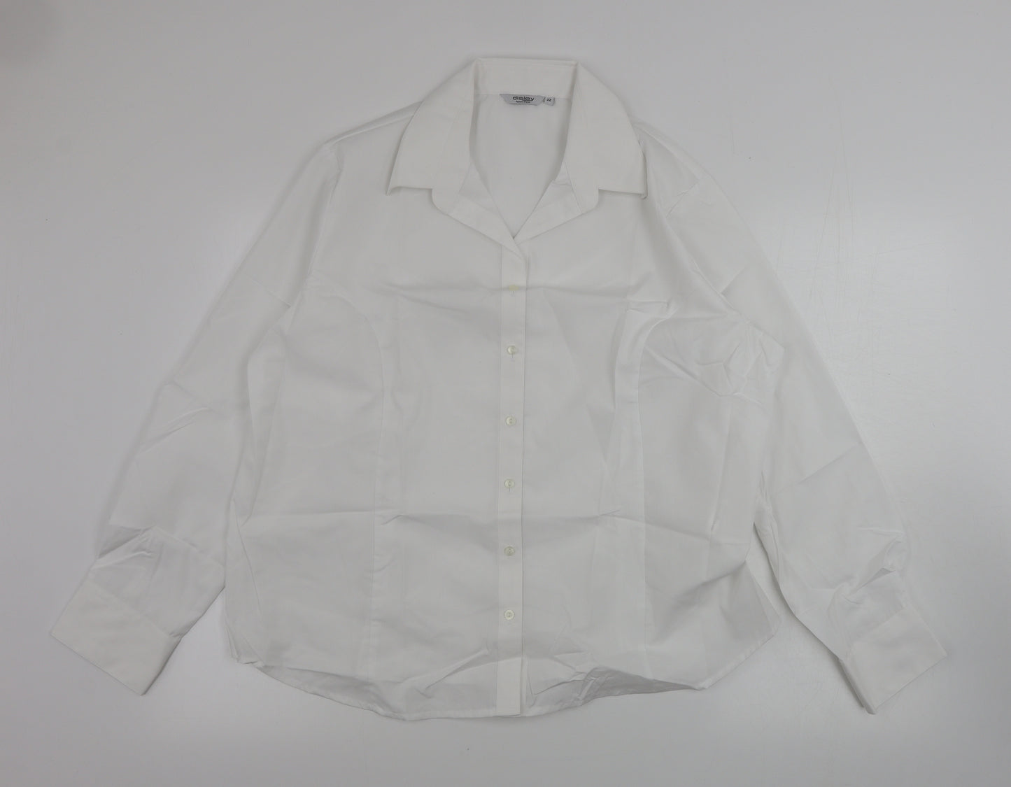 Disley Womens White   Basic Button-Up Size 22