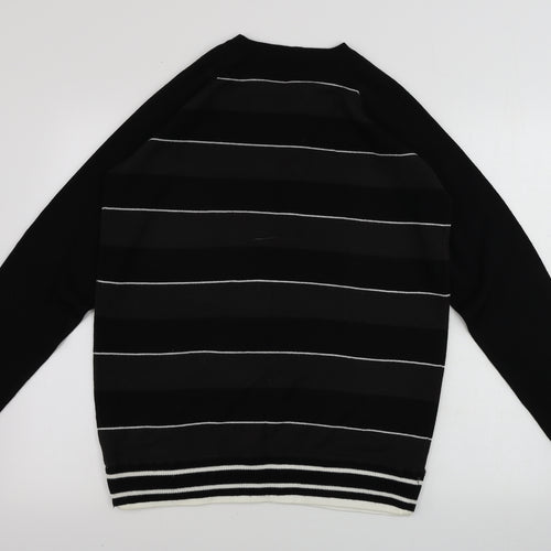 PROPELLER  Womens Black Striped  Pullover Jumper Size M
