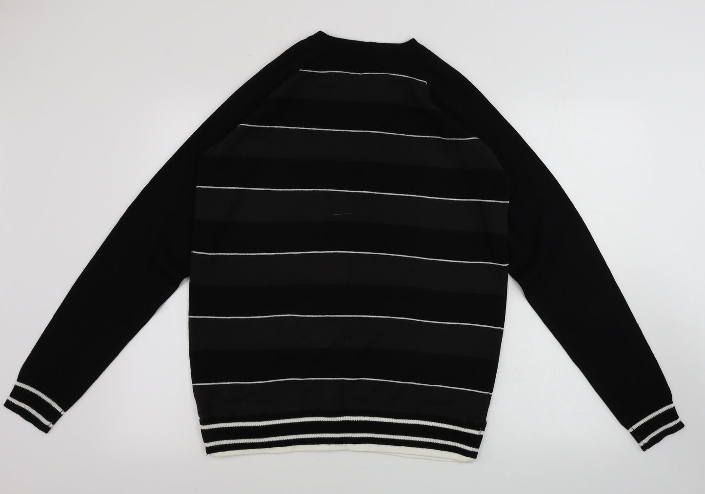 PROPELLER  Womens Black Striped  Pullover Jumper Size M