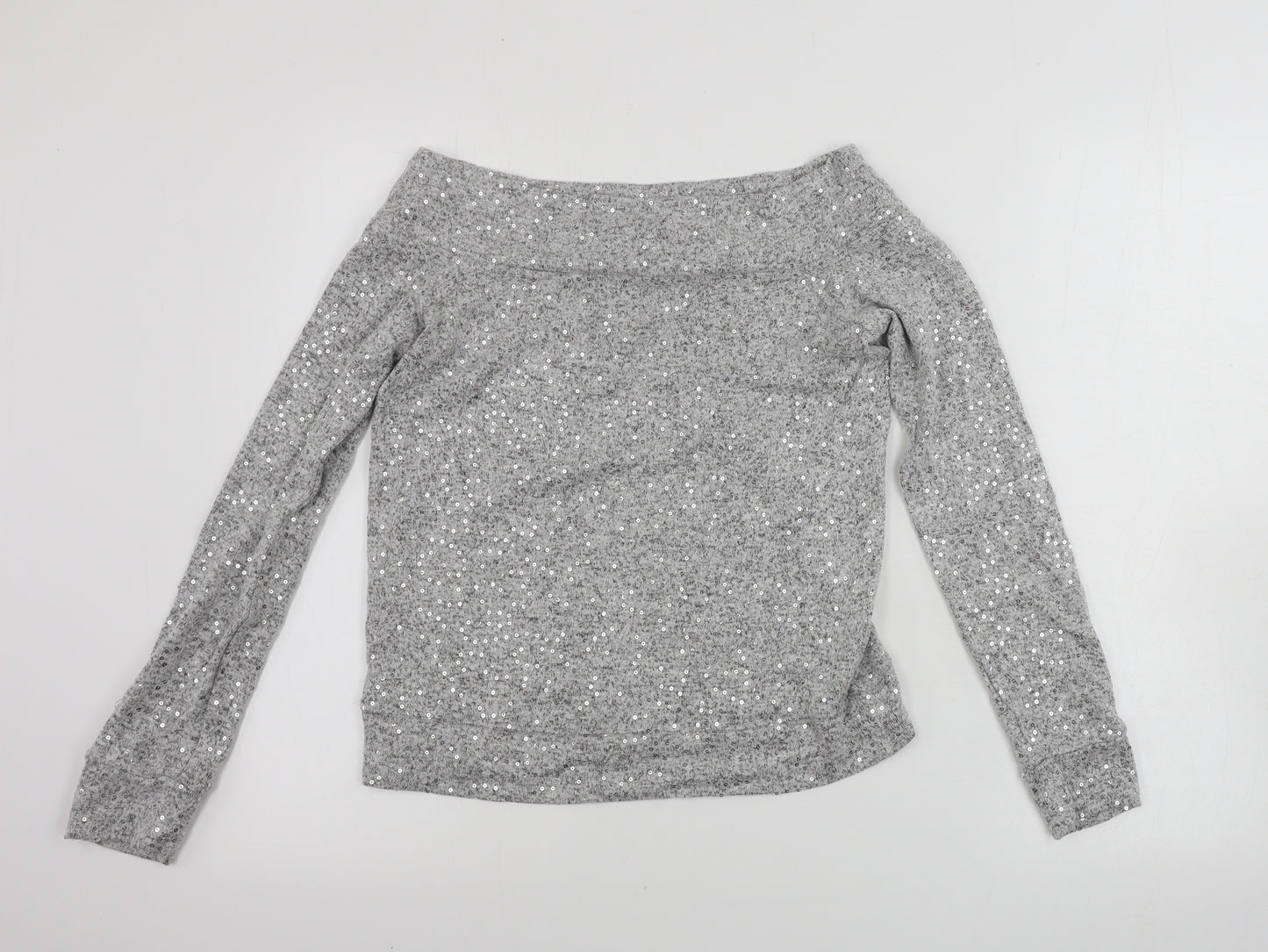 NEXT  Womens Grey   Pullover Jumper Size 8  - sequin detail