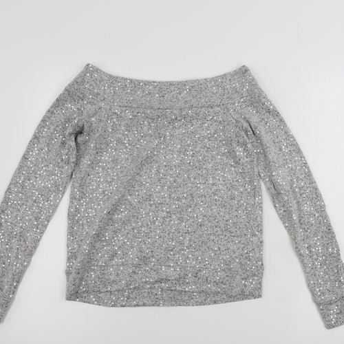 NEXT  Womens Grey   Pullover Jumper Size 8  - sequin detail
