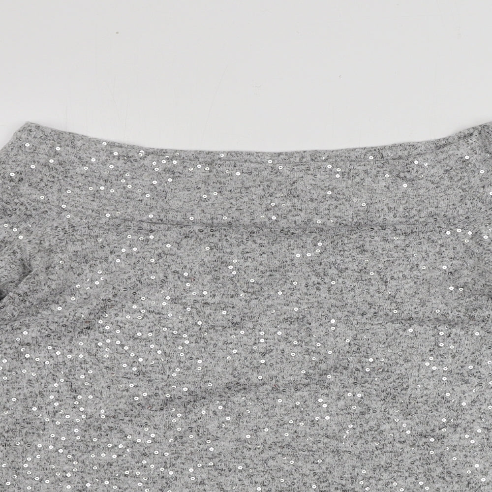 NEXT  Womens Grey   Pullover Jumper Size 8  - sequin detail