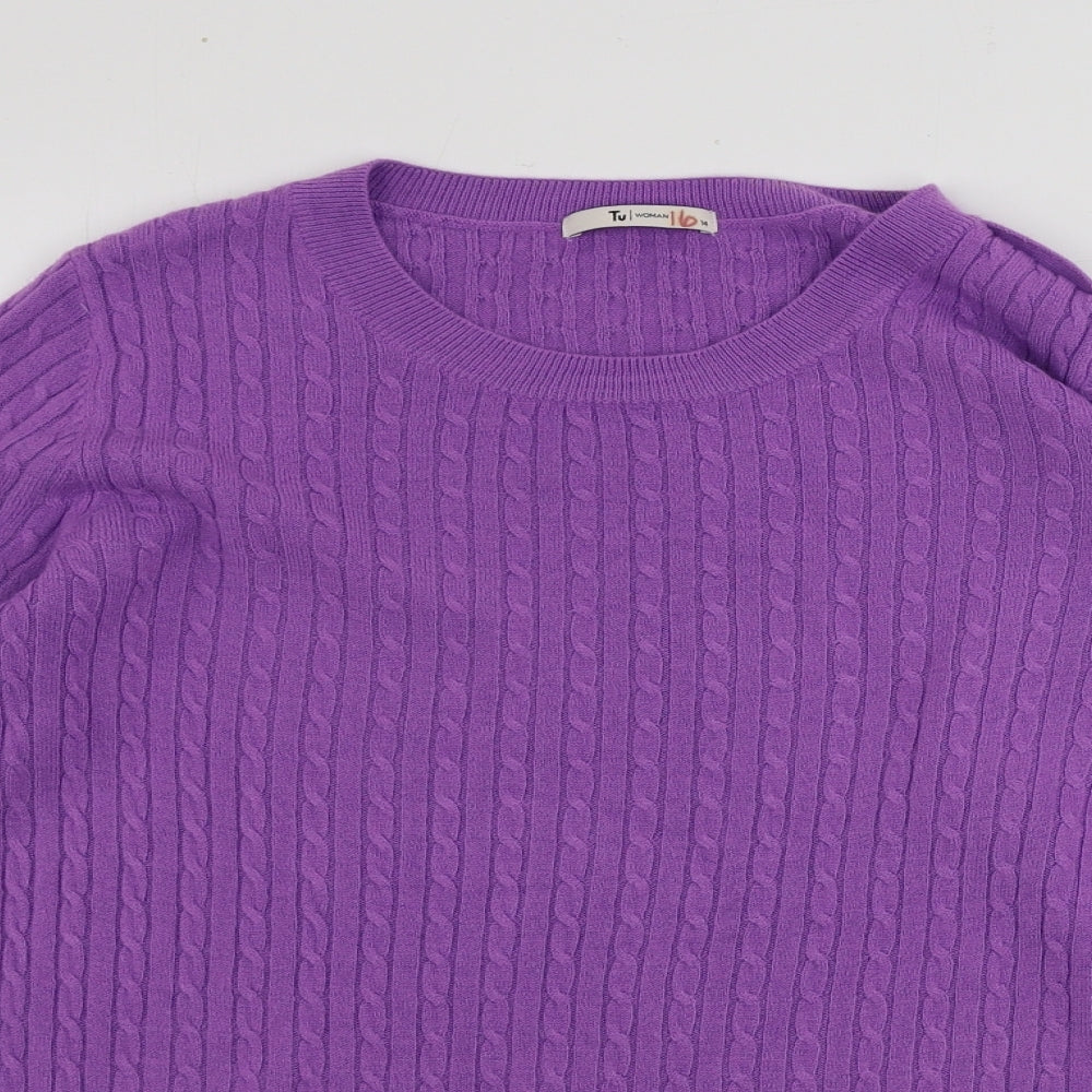 TU Womens Purple   Pullover Jumper Size 14
