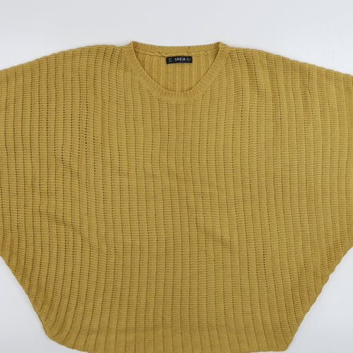 SheIn Womens Yellow   Pullover Jumper Size M