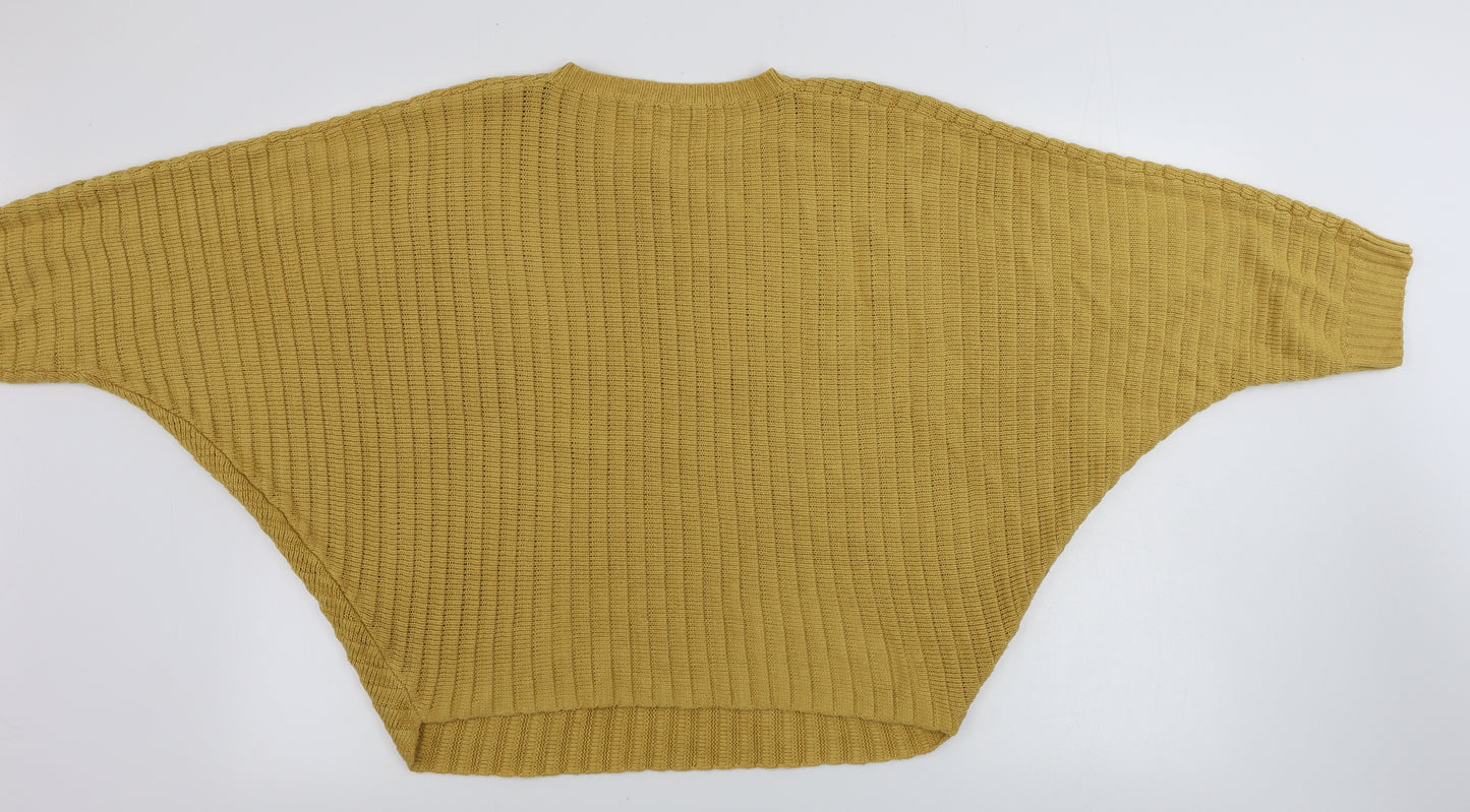 SheIn Womens Yellow   Pullover Jumper Size M