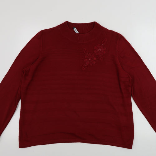 Bonmarché  Womens Red   Pullover Jumper Size M