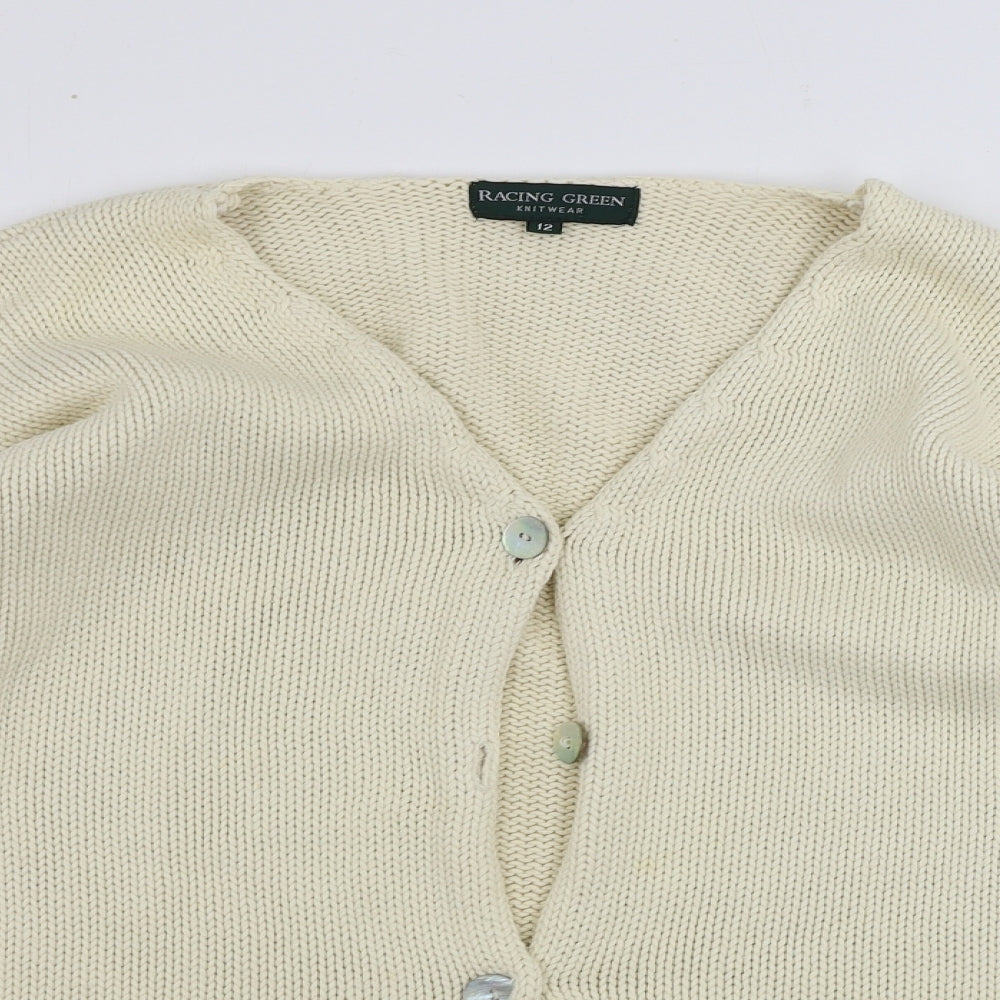 Racing Green Womens Ivory   Cardigan Jumper Size 12