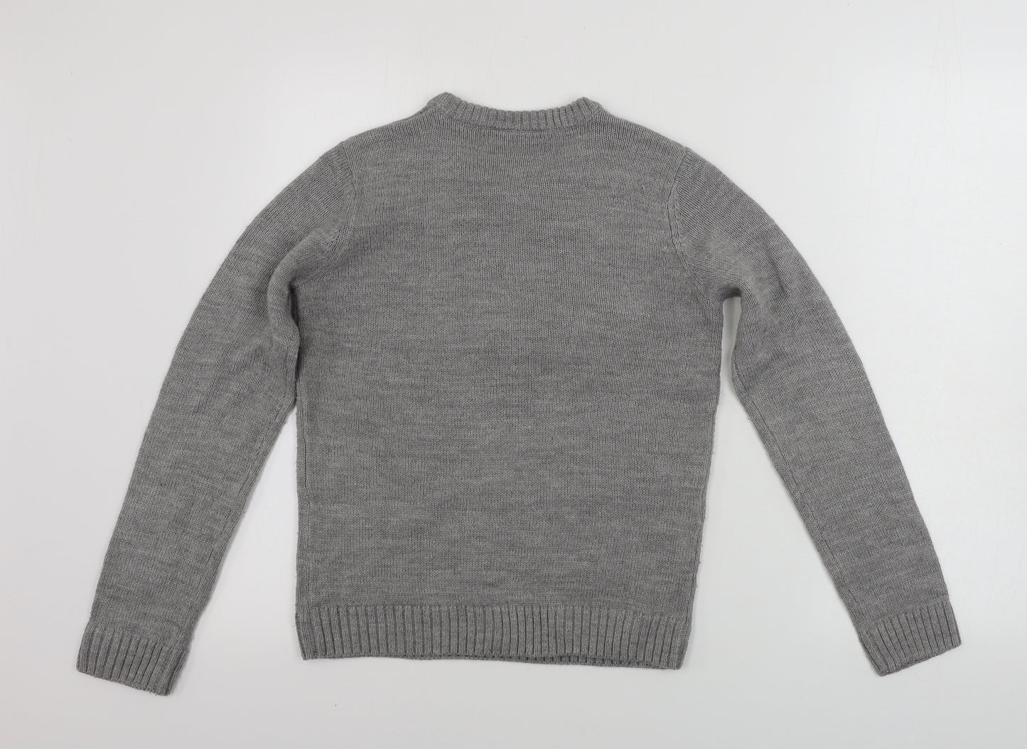 PEPPERTS Boys Grey   Pullover Jumper Size 10-11 Years  - Christmas Jumper
