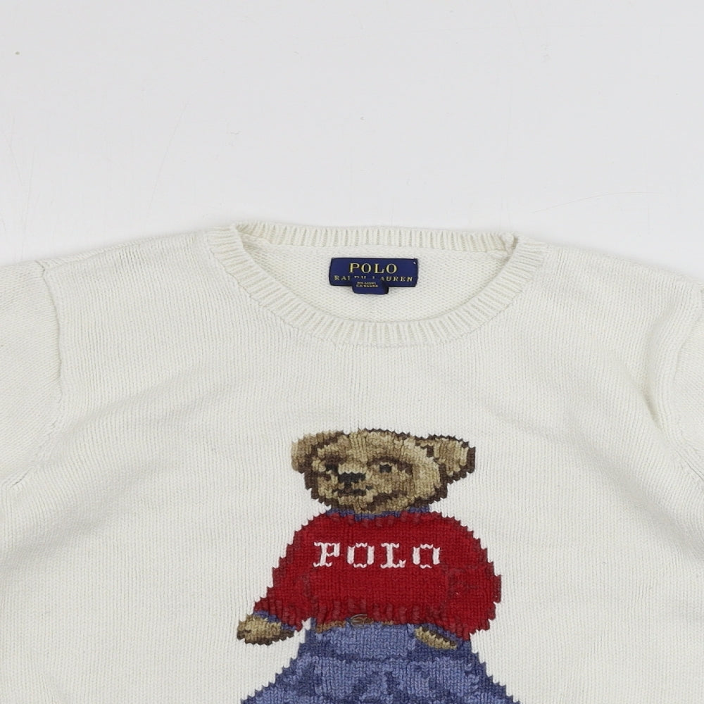 Ralph Lauren  Boys Ivory   Pullover Jumper Size L