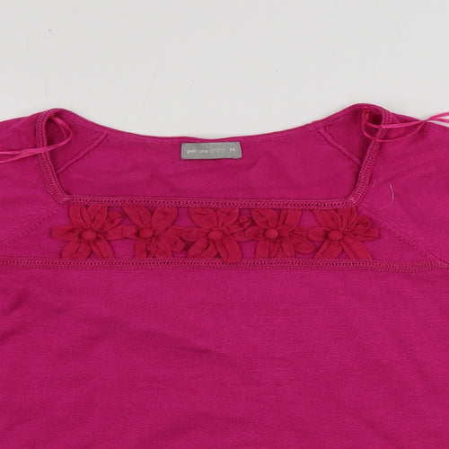 Marks and Spencer Womens Pink   Pullover Jumper Size 14