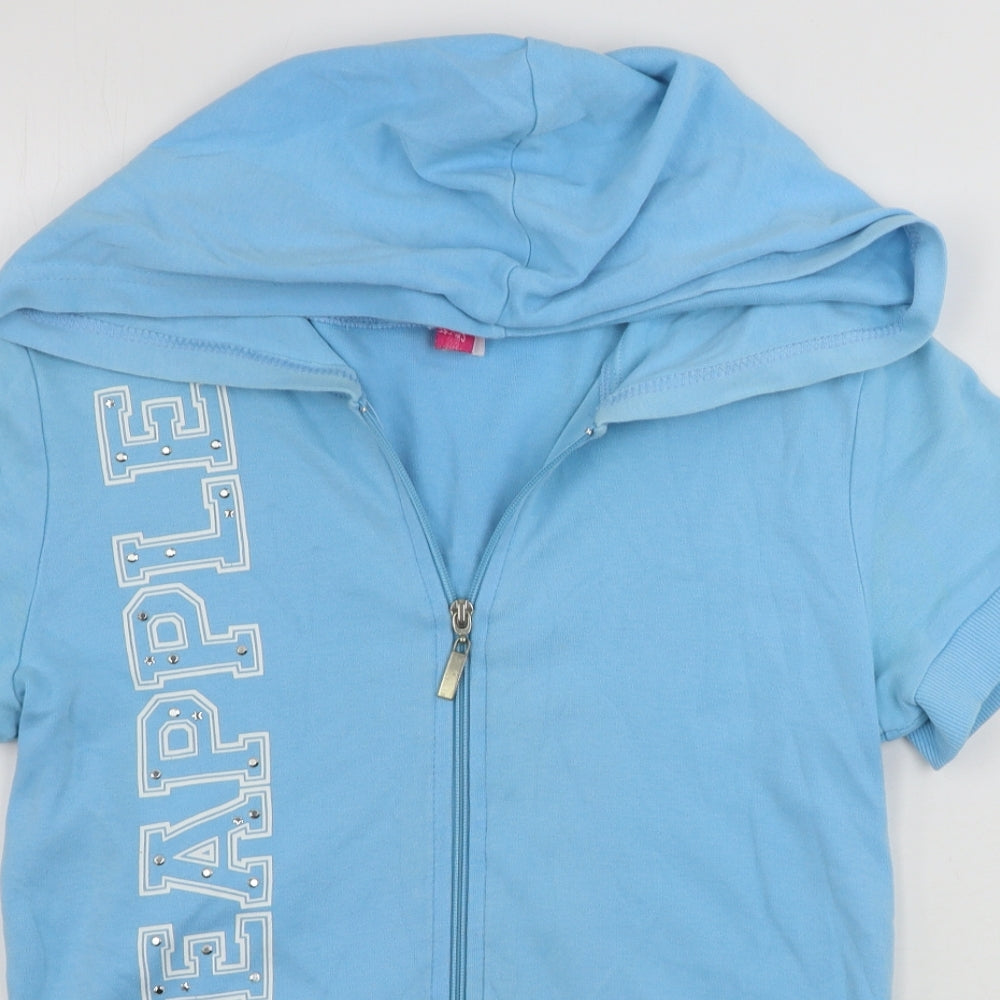 pinapple Womens Blue   Full Zip Hoodie Size 8