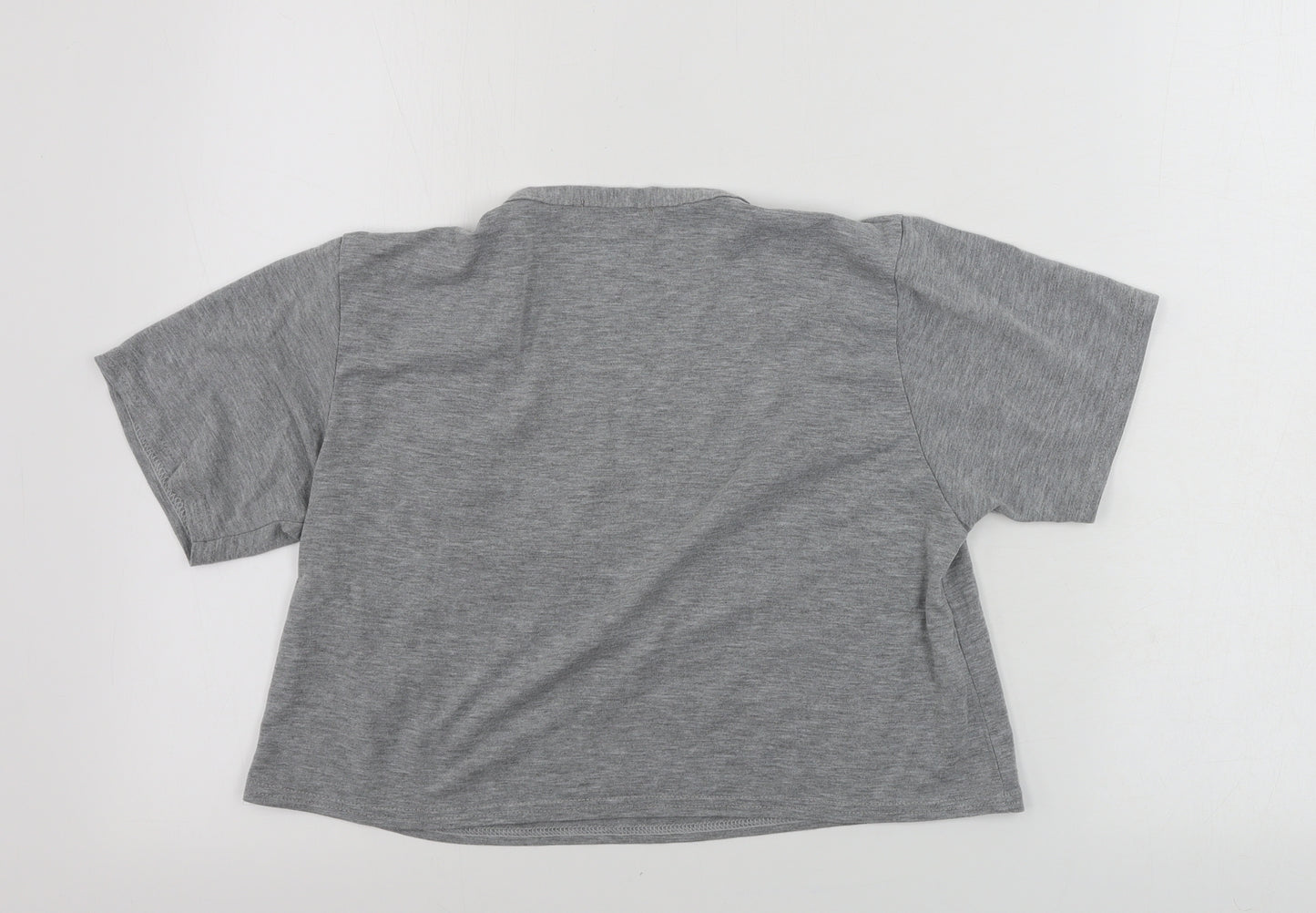 PRETTYLITTLETHING Womens Grey   Basic T-Shirt Size 12
