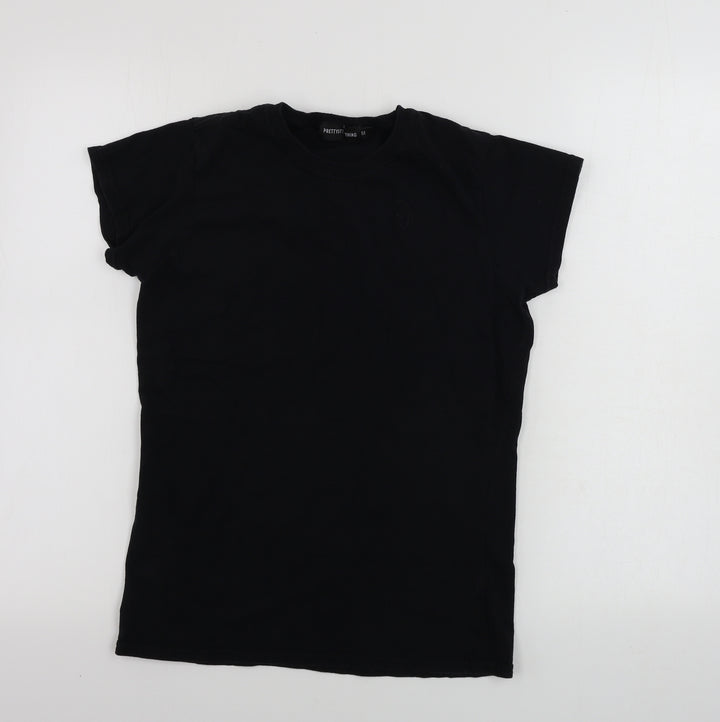 PRETTYLITTLETHING Womens Black   Basic T-Shirt Size M