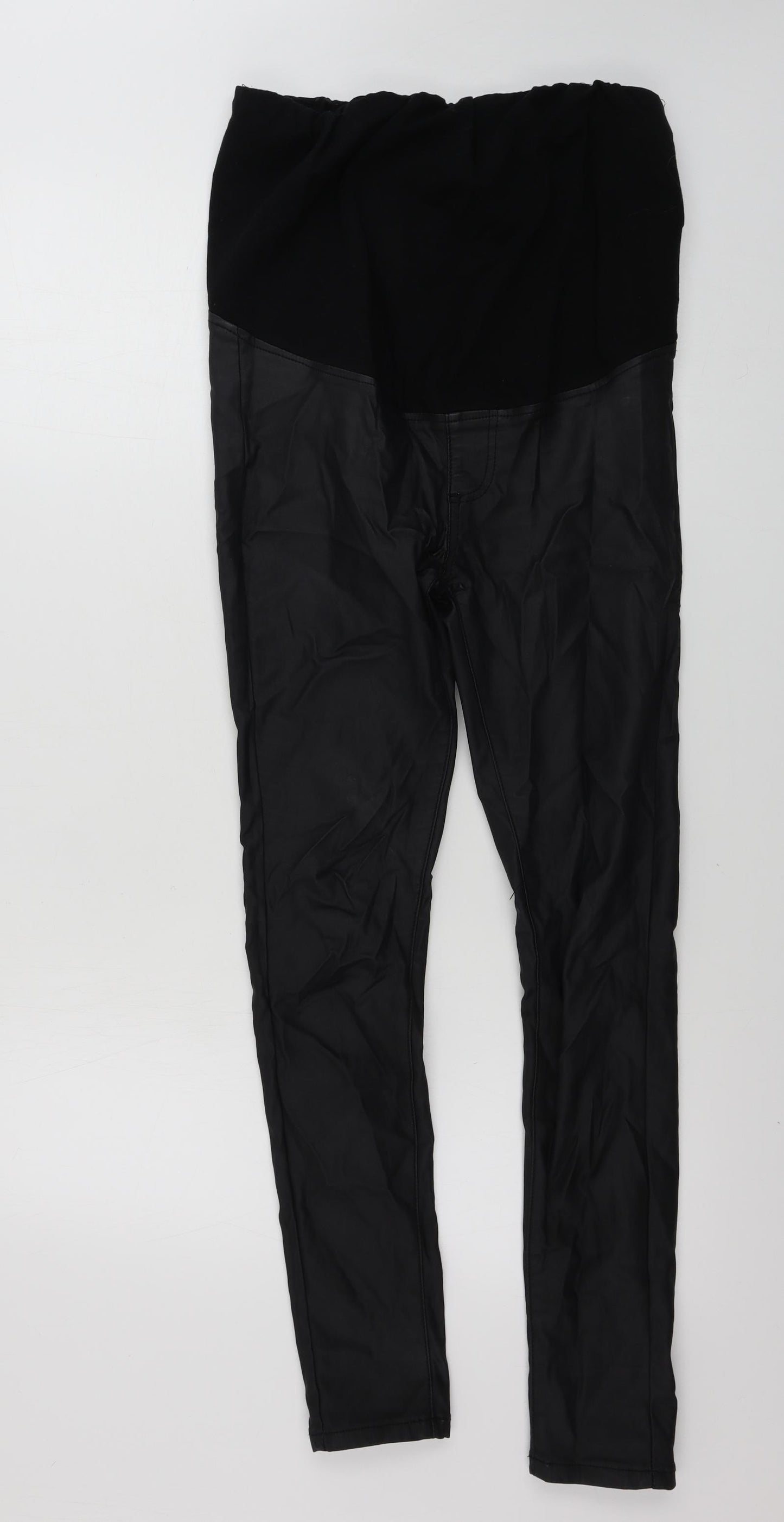 PRETTYLITTLETHING Womens Black   Trousers  Size 10 L26 in