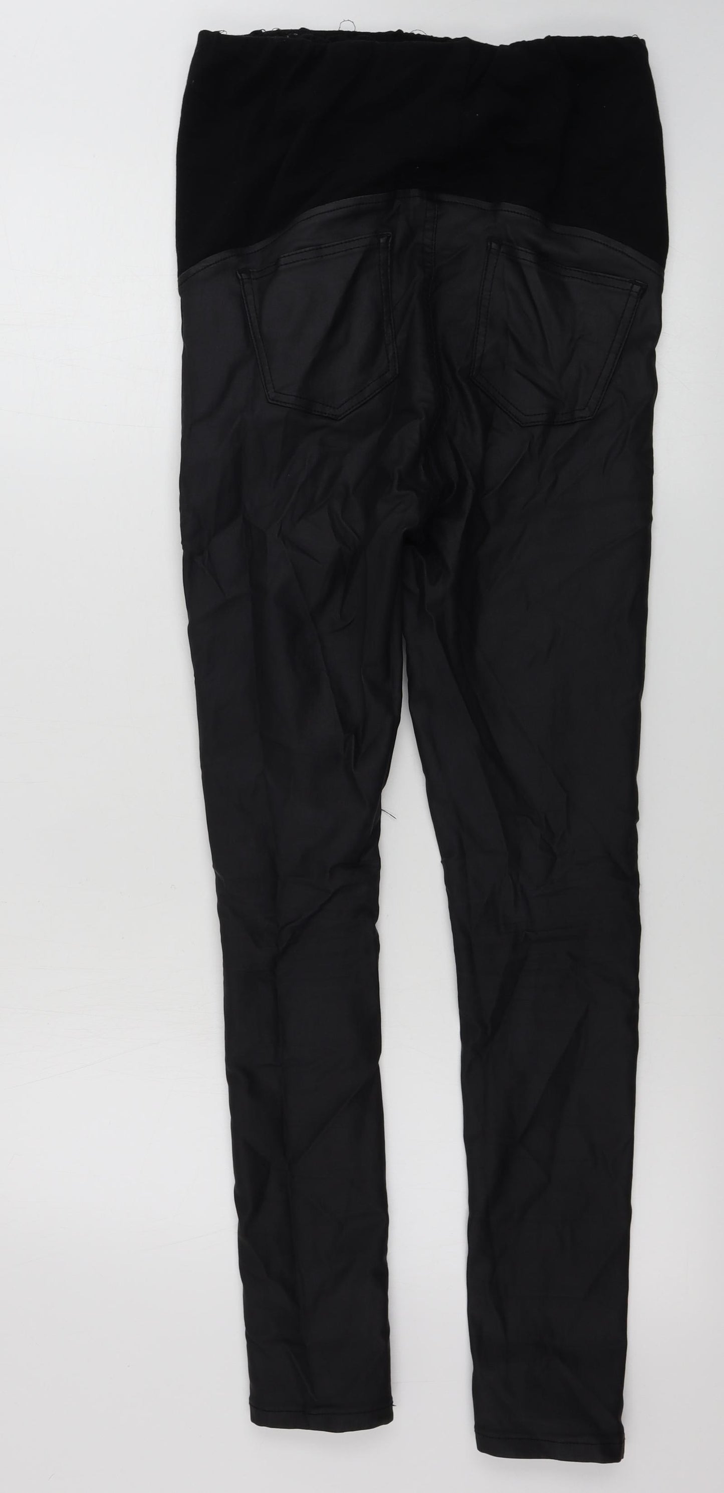 PRETTYLITTLETHING Womens Black   Trousers  Size 10 L26 in