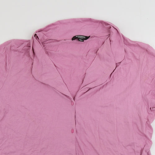 Missguided Womens Pink   Basic Button-Up Size 10