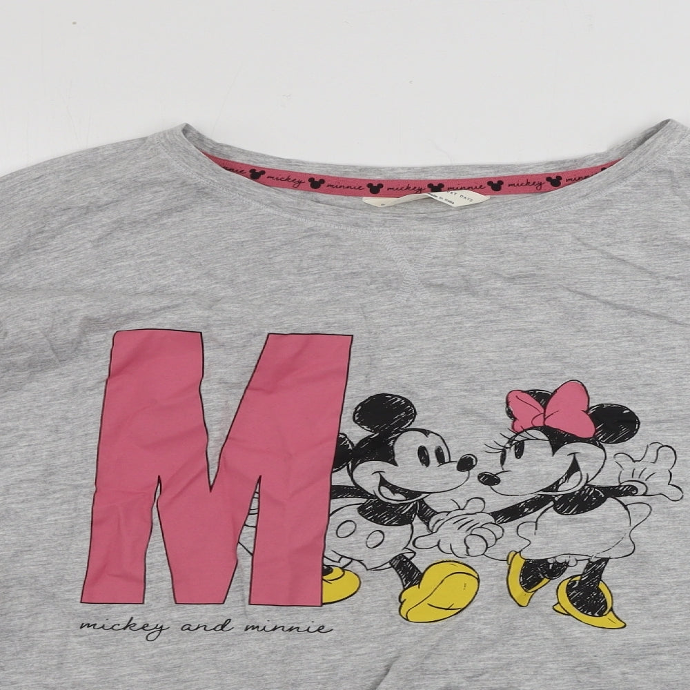 Marks and Spencer  Womens Grey   Basic T-Shirt Size 12  - DISNEY