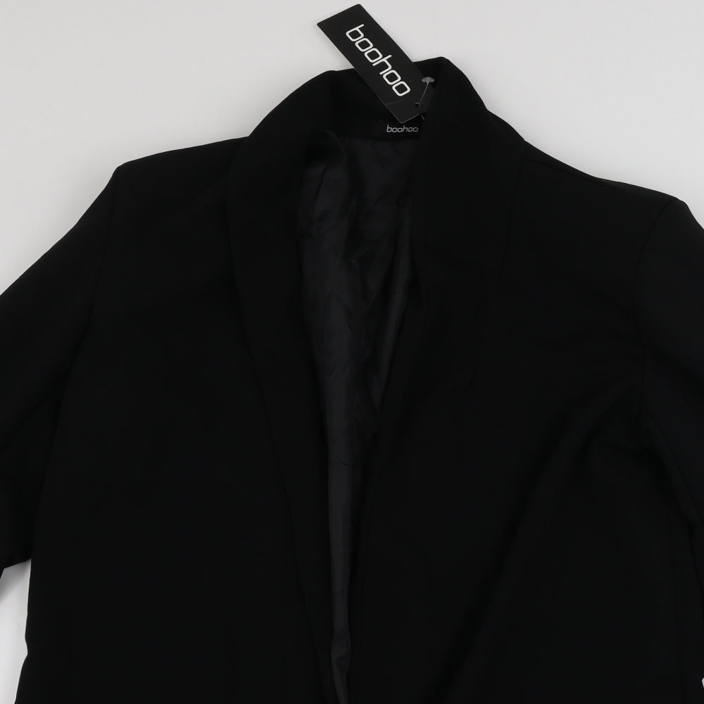 Boohoo  Womens Black   Shorts Suit Blazer Size 12