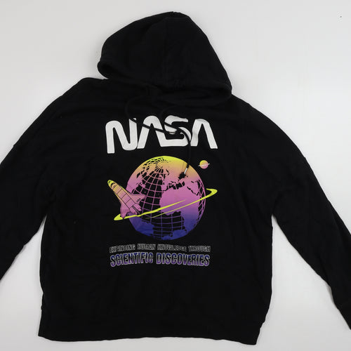 H&M  Mens Black   Pullover Hoodie Size M  - NASA