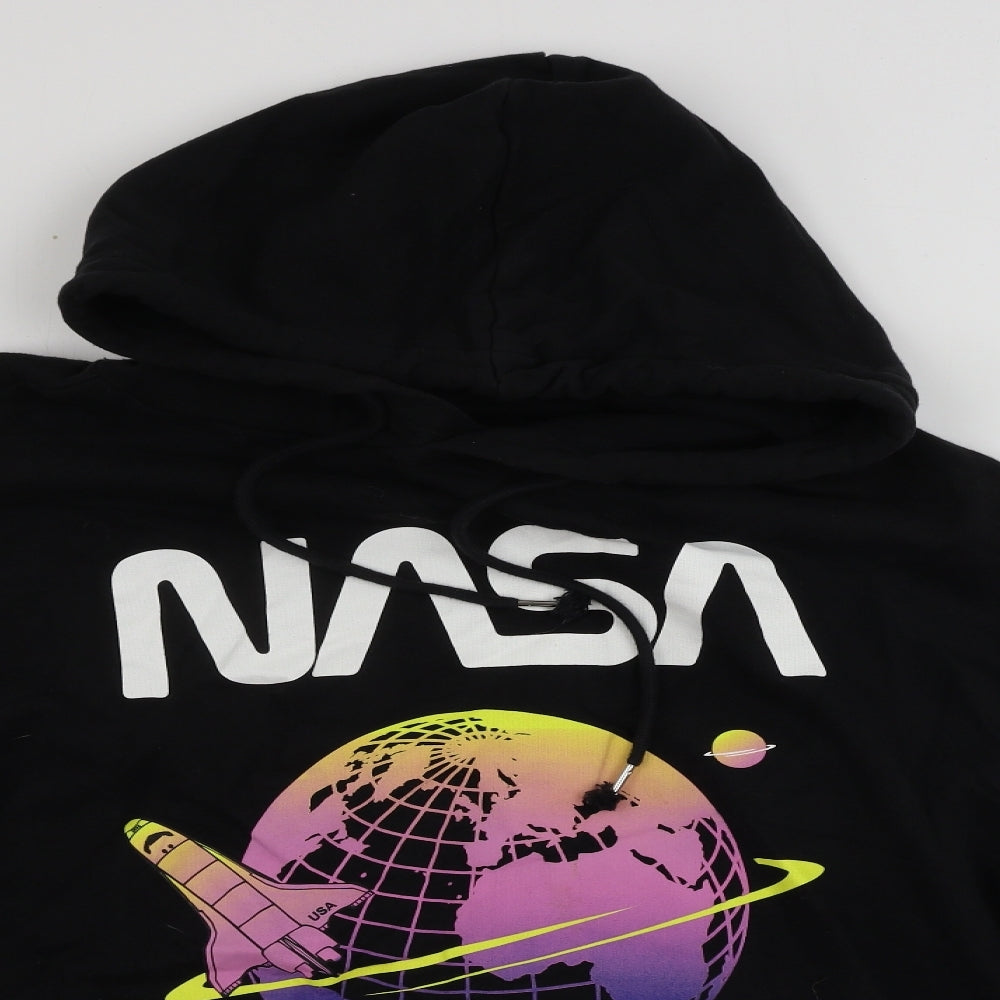 H&M  Mens Black   Pullover Hoodie Size M  - NASA