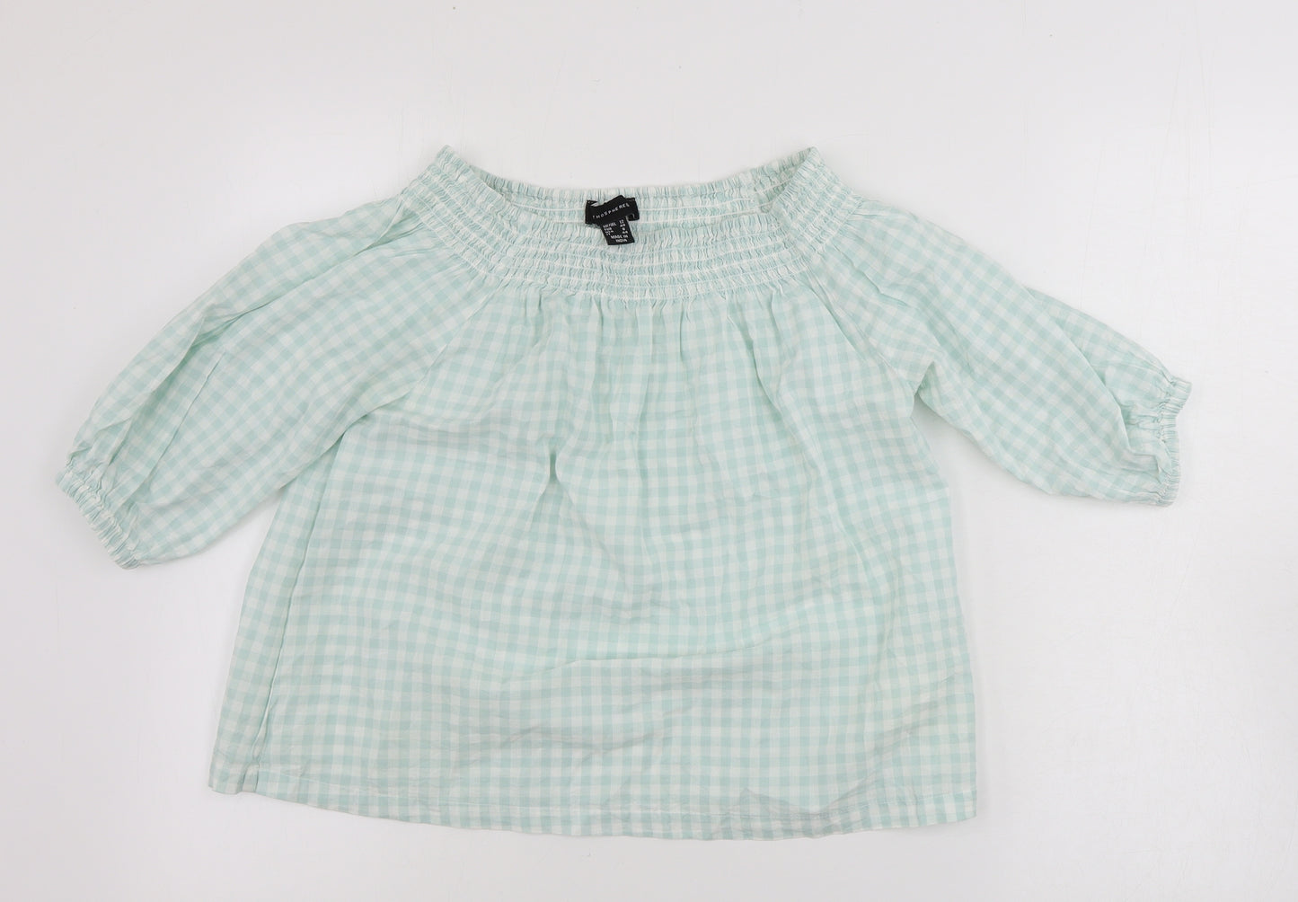 Atmosphere  Womens Green Check  Basic Tank Size 8