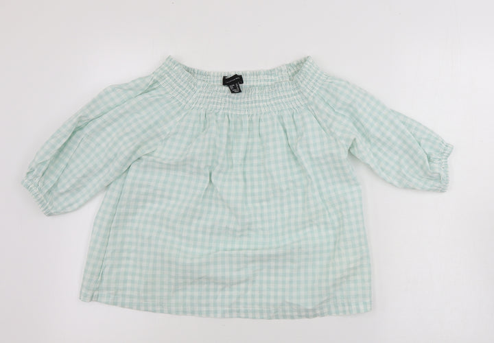 Atmosphere  Womens Green Check  Basic Tank Size 8