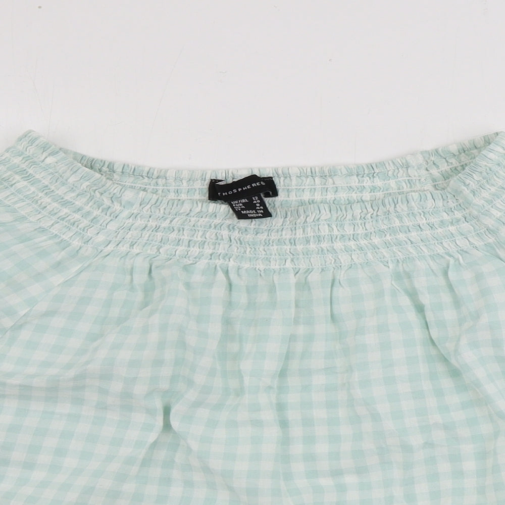 Atmosphere  Womens Green Check  Basic Tank Size 8