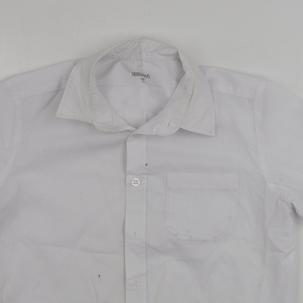 Debenhams  Boys White   Basic Button-Up Size 10 Years