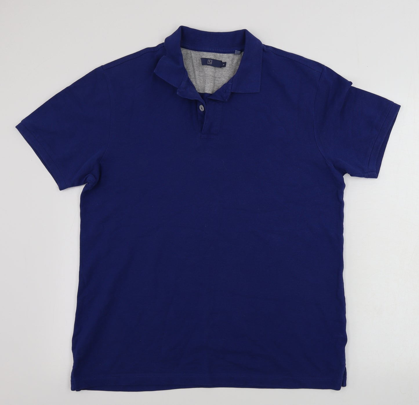 TU Mens Blue    Polo Size M