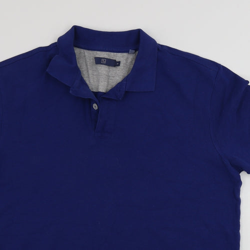 TU Mens Blue    Polo Size M