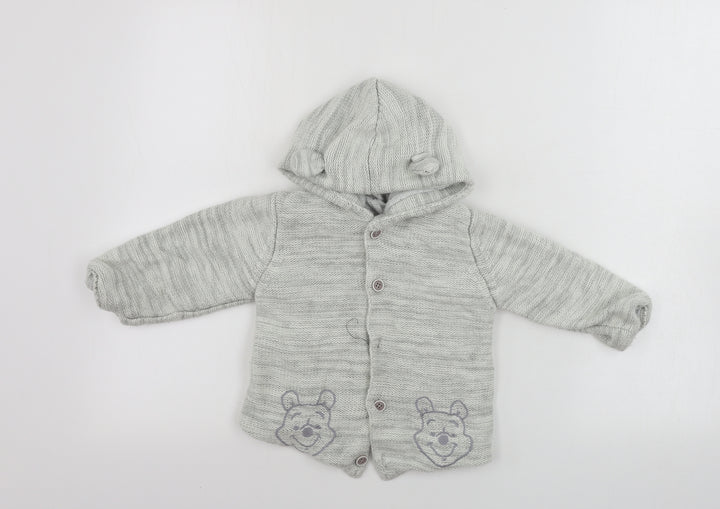 George  Boys Grey Ombré  Jacket Coat Size 18-24 Months  - disney