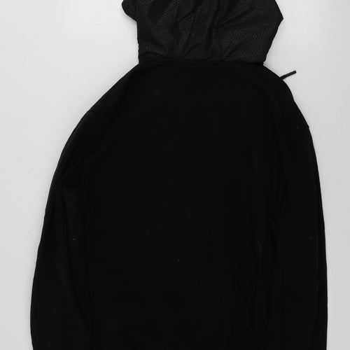 McKenzie Mens Black Houndstooth  Henley Hoodie Size 2XL
