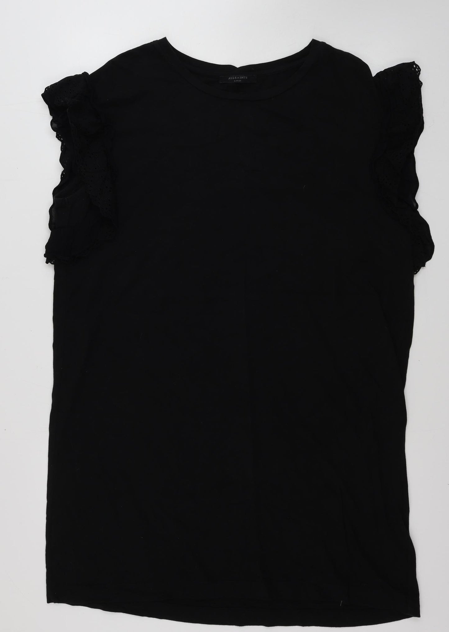 AllSaints  Womens Black   Basic T-Shirt Size L