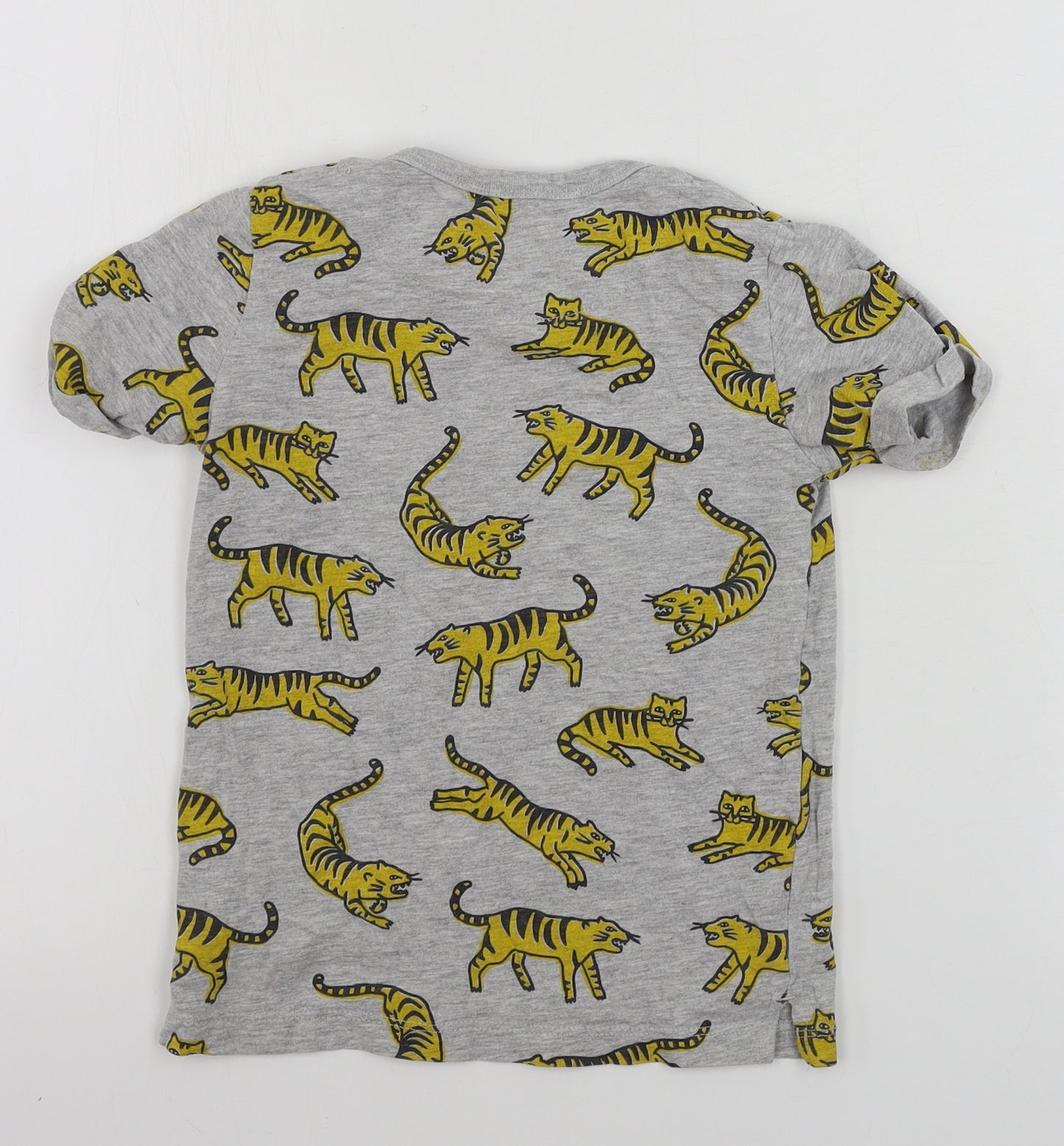 My k Boys Grey Animal Print  Basic T-Shirt Size 4-5 Years
