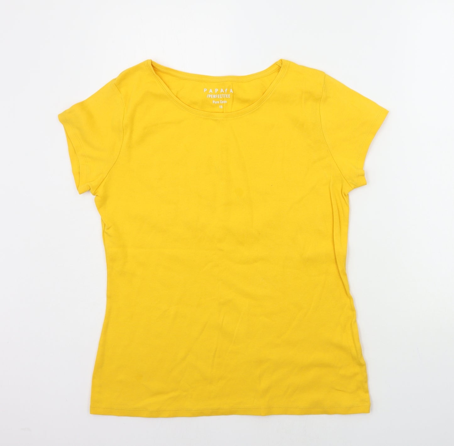 Matalan Womens Yellow   Basic T-Shirt Size 16