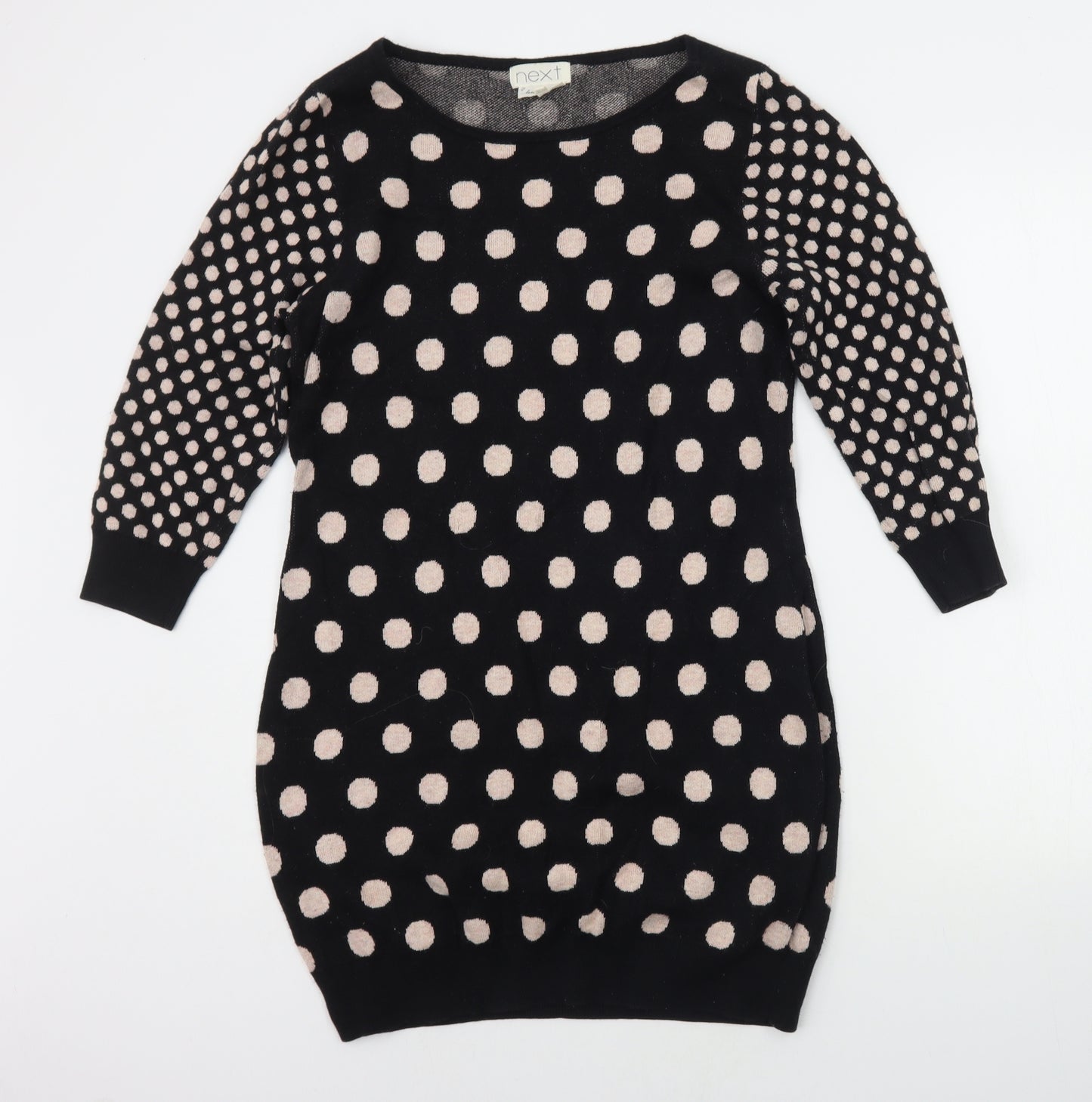 NEXT Womens Black Polka Dot  Jumper Dress  Size 12