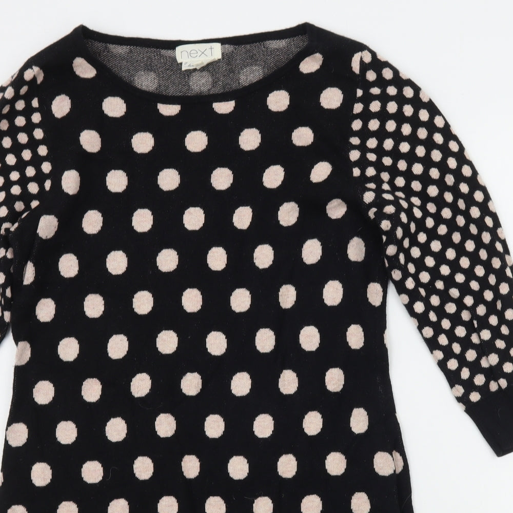 NEXT Womens Black Polka Dot  Jumper Dress  Size 12