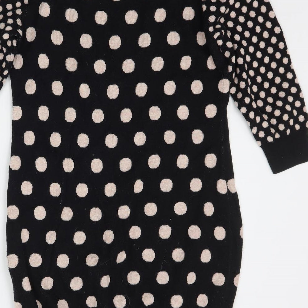NEXT Womens Black Polka Dot  Jumper Dress  Size 12