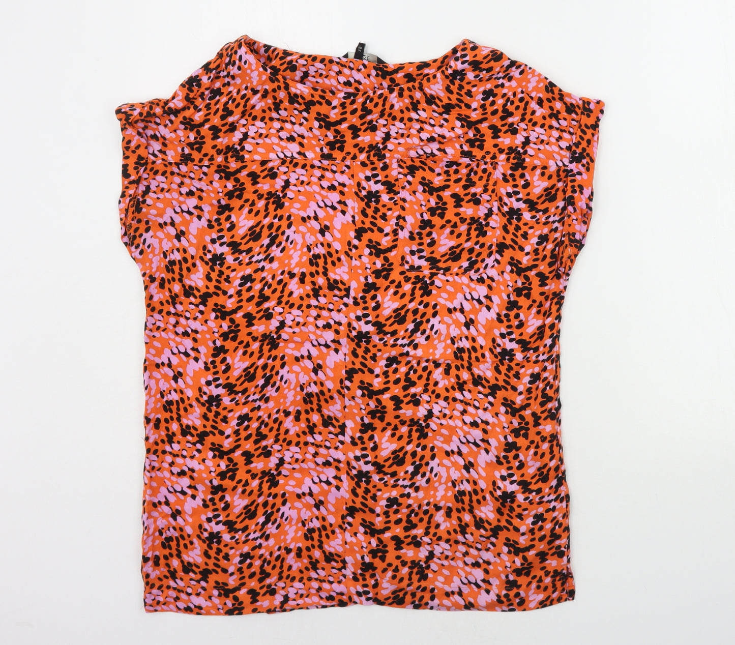 NEXT Womens Orange Geometric  Basic T-Shirt Size 6