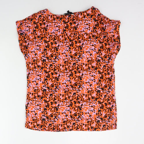 NEXT Womens Orange Geometric  Basic T-Shirt Size 6