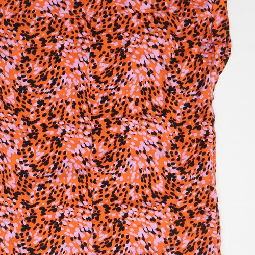 NEXT Womens Orange Geometric  Basic T-Shirt Size 6